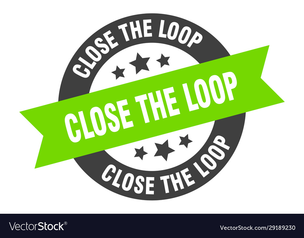 Close loop sign round ribbon