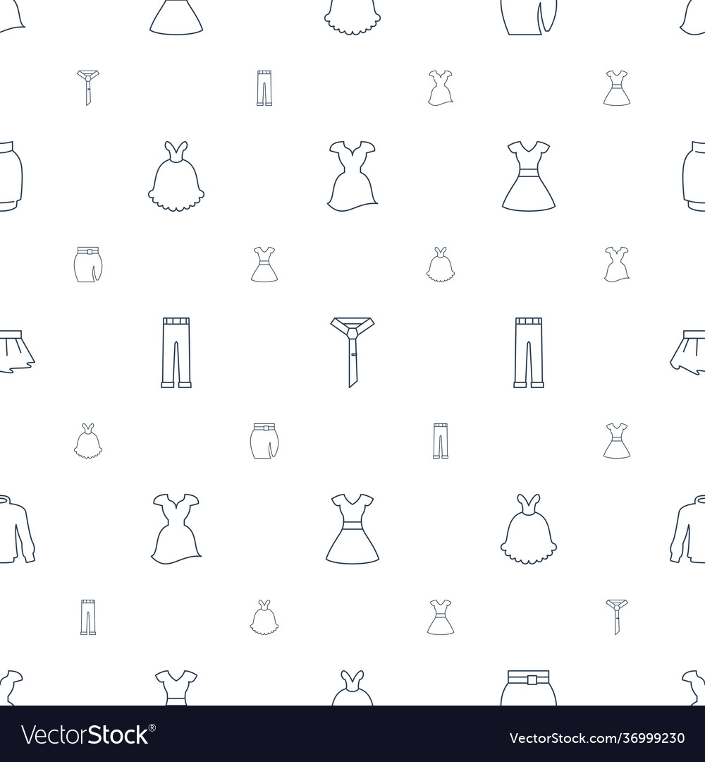 Dress icons pattern seamless white background Vector Image