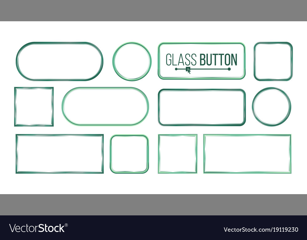 Glass buttons frames square round