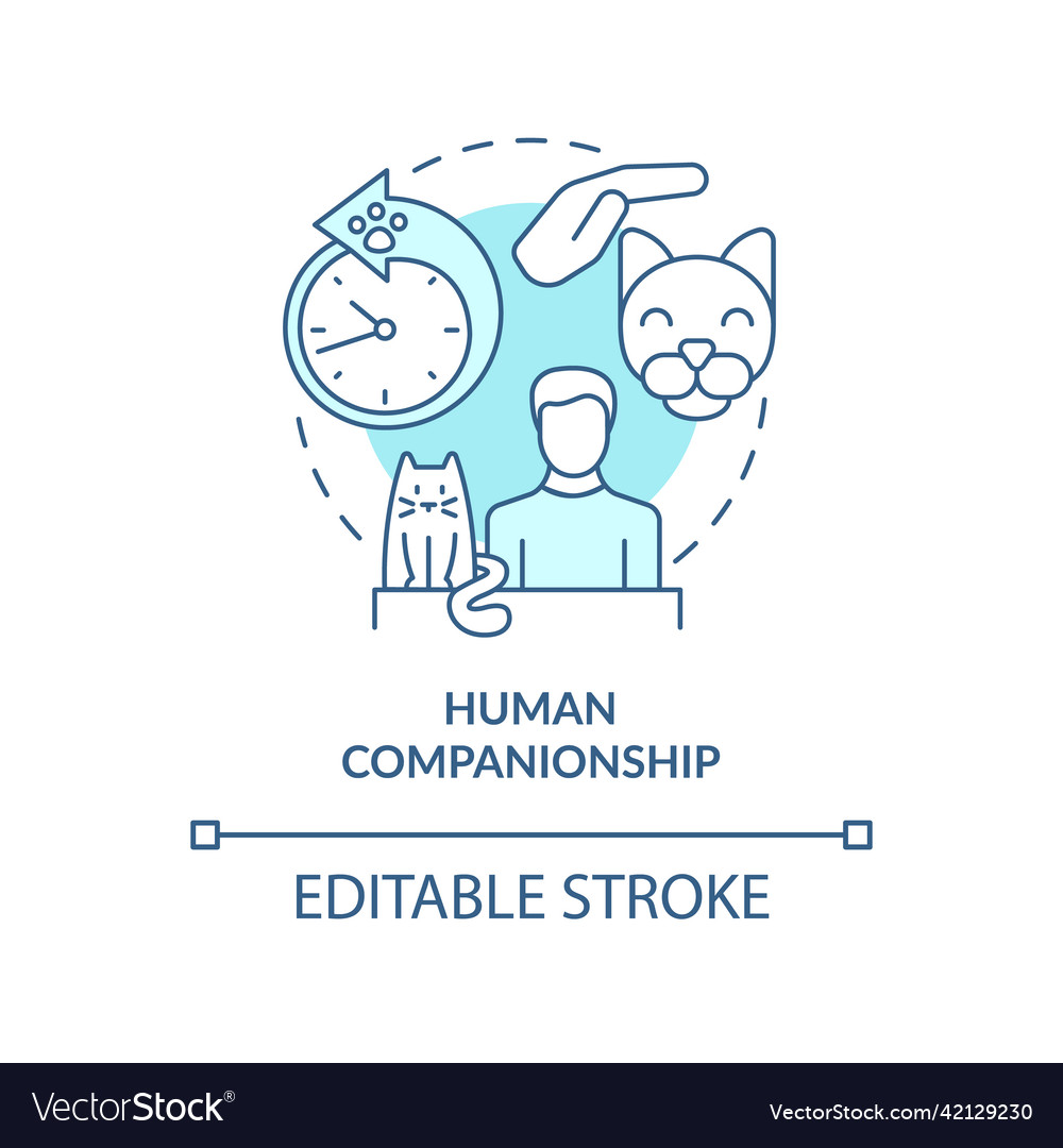 Human companionship turquoise concept icon Vector Image