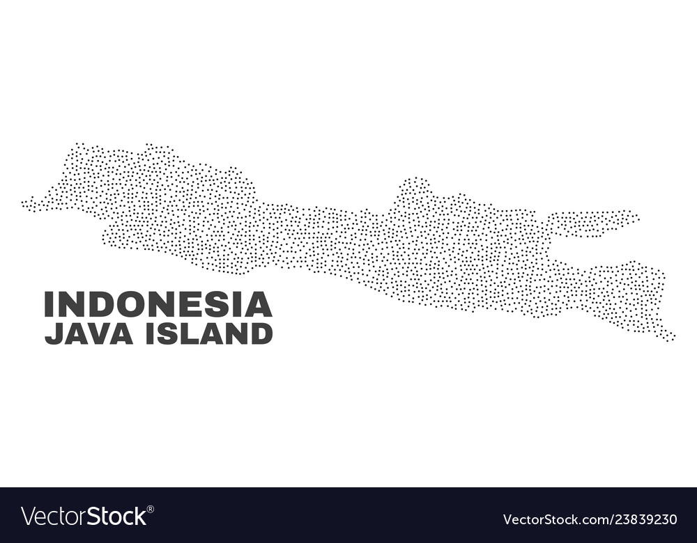Java island map of dots