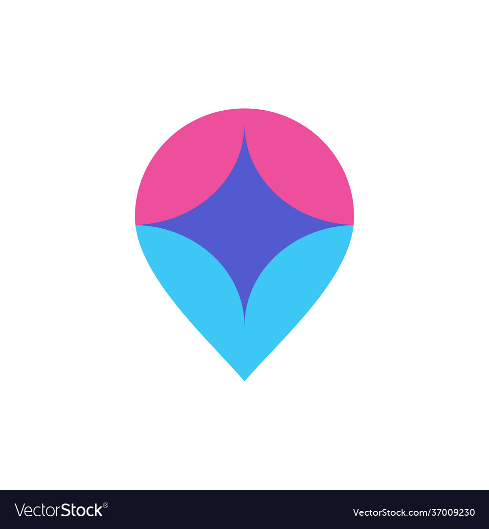 Map pointer logo design location pin icon Vector Image