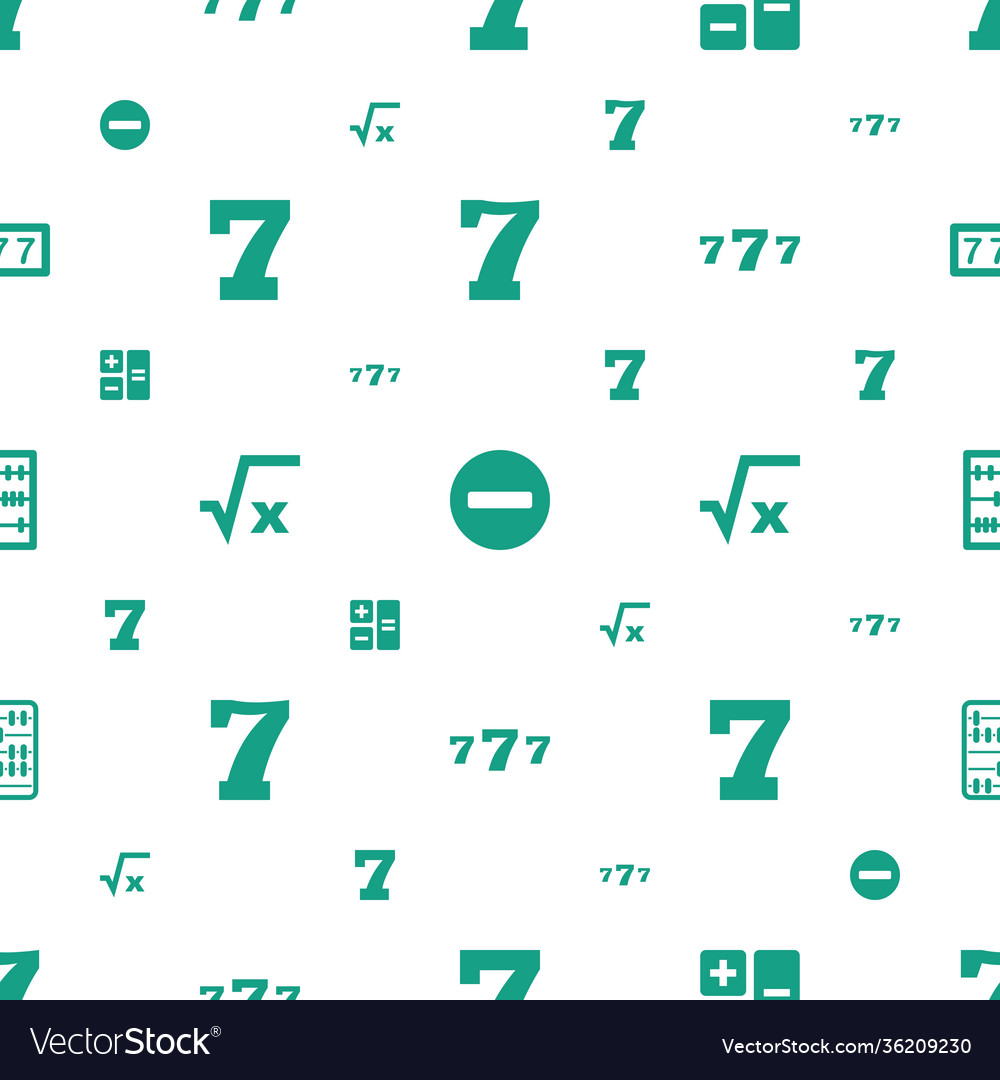 Math icons pattern seamless white background Vector Image Math icons pattern seamless white background