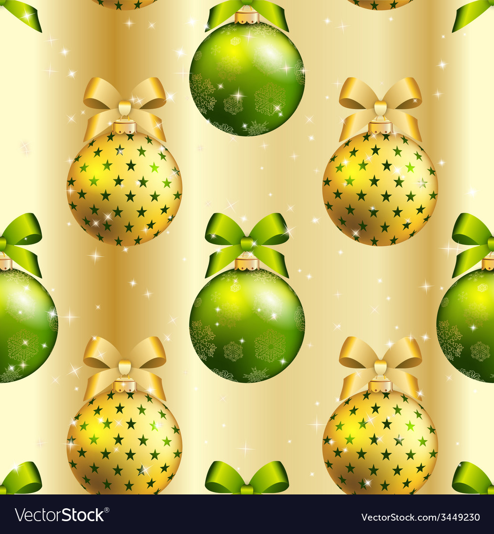 New year ball pattern christmas wallpaper with bow