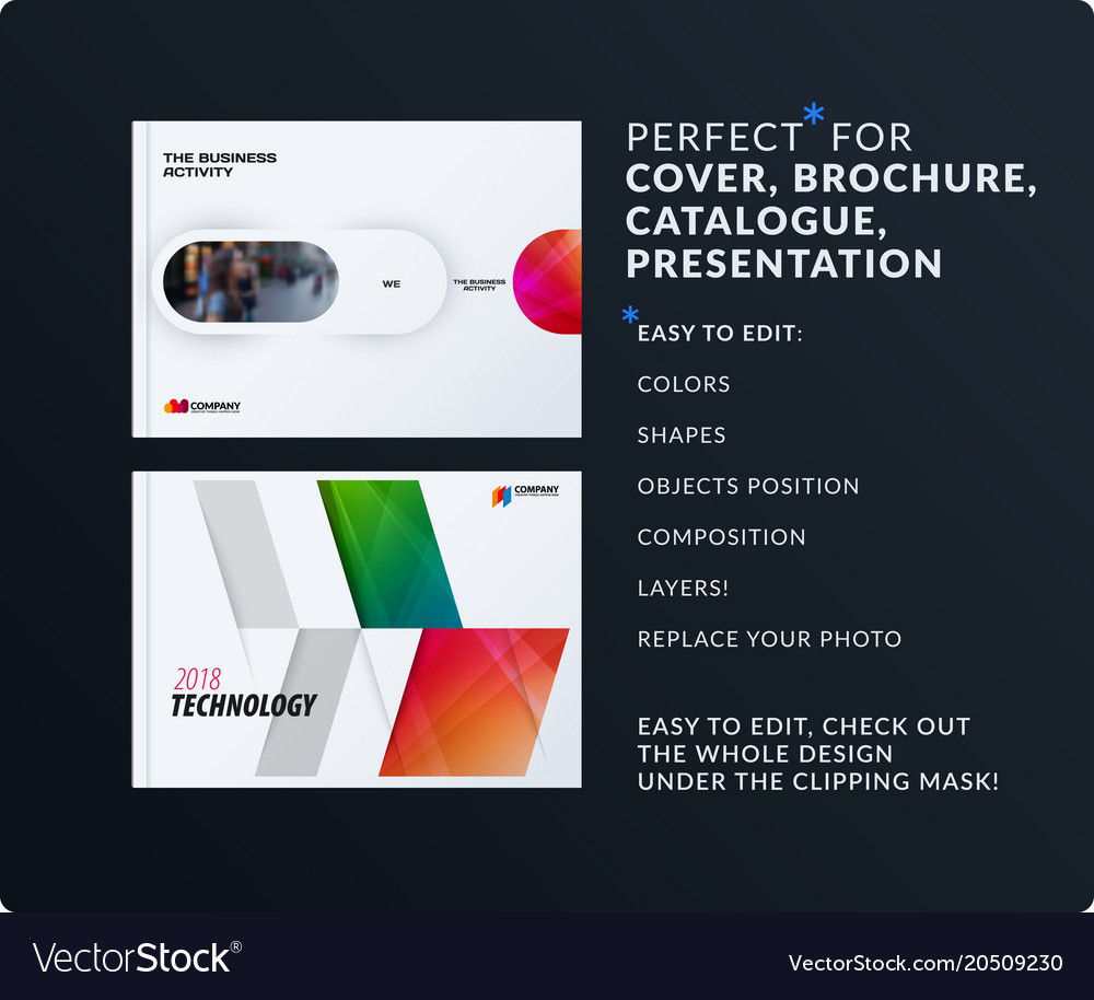 Presentation abstract set of modern