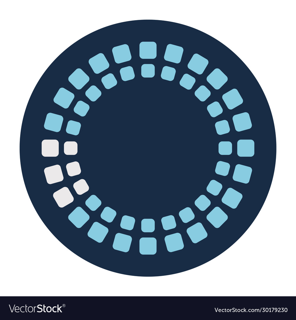 Rectangles loading circle block style icon