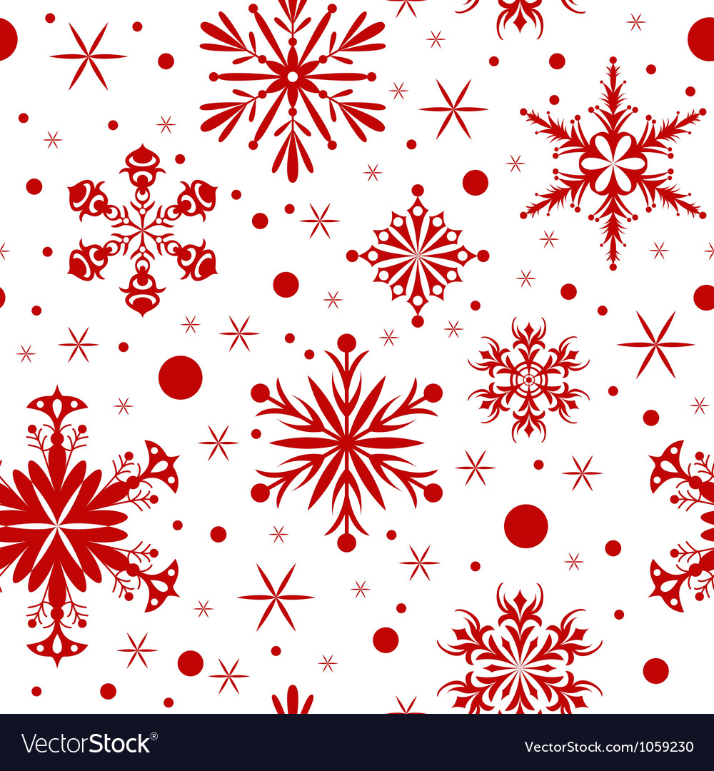 Red Snowflakes Background