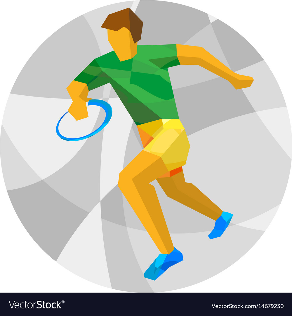 Rugby player with abstract patterns