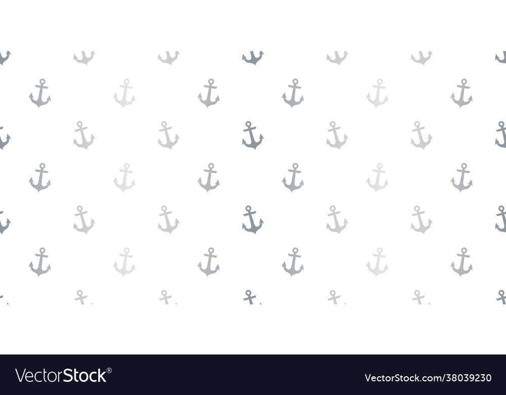 Silver anchor seamless repeat pattern background vector image Silver anchor seamless repeat pattern background