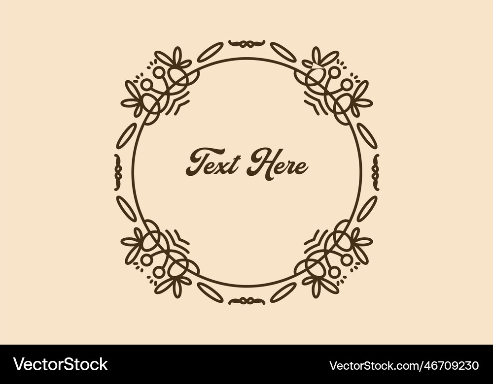 Vintage frame design for invitation card or flyer Vector Image