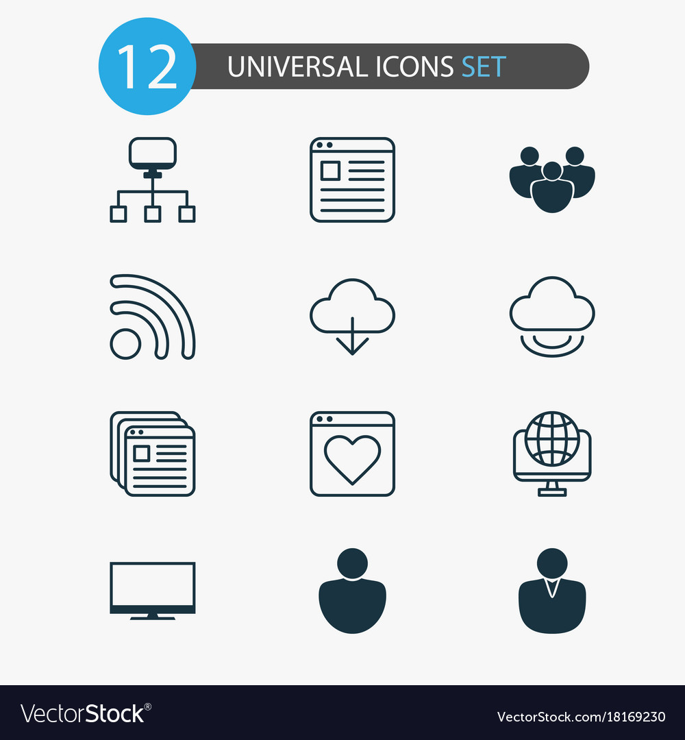 Web icons set collection of bookmark download