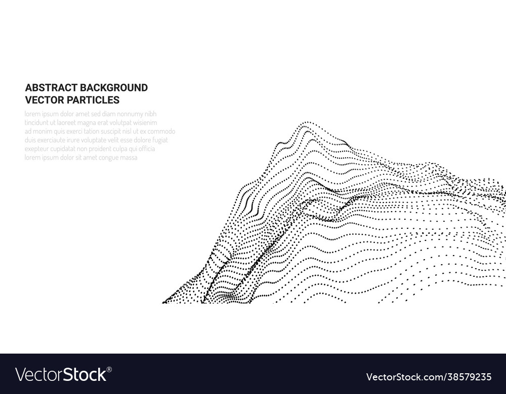 Abstract 3d image with particle flow movement vector image Abstract 3d image with particle flow movement