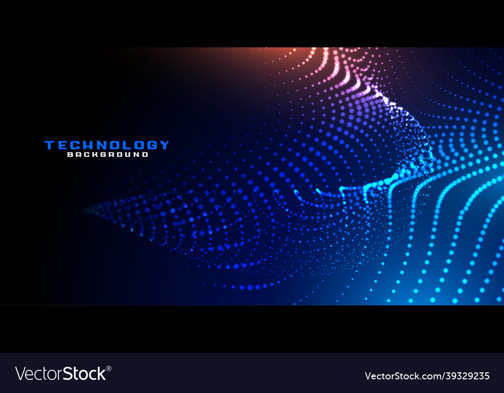 Abstract digital dynamic particles background