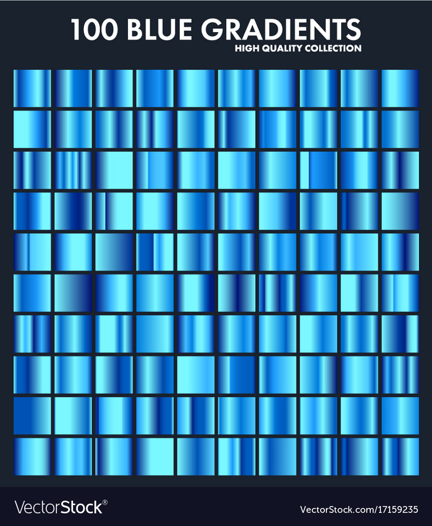 Blue chrome gradient setpatterntemplatewater Vector Image