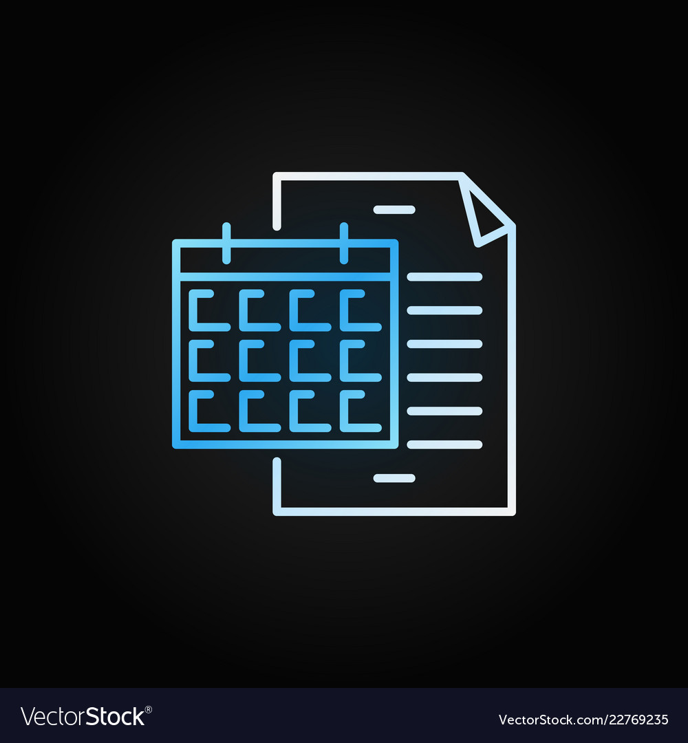 Business report with calendar colored line