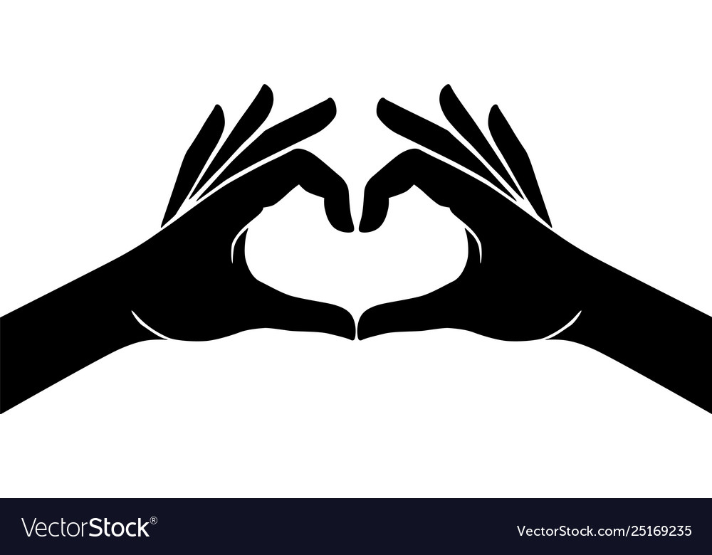 Hand heart Royalty Free Vector Image - VectorStock