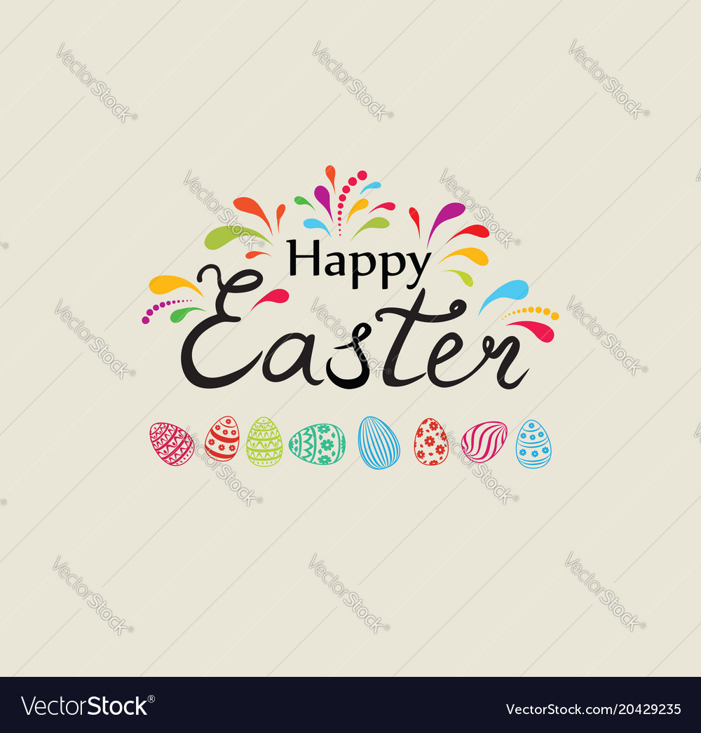 Happy easter greeting card holiday background