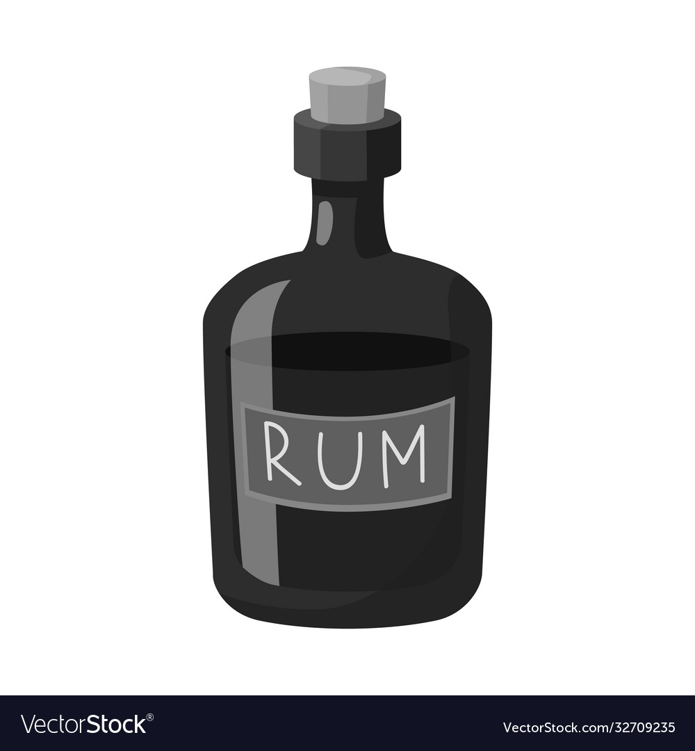 Isolated object rum and bottle icon set
