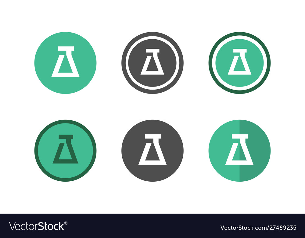 Labs icon set collection science flat Vector Image Labs icon set collection science flat
