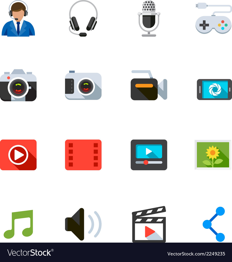 Multimedia Icons Set