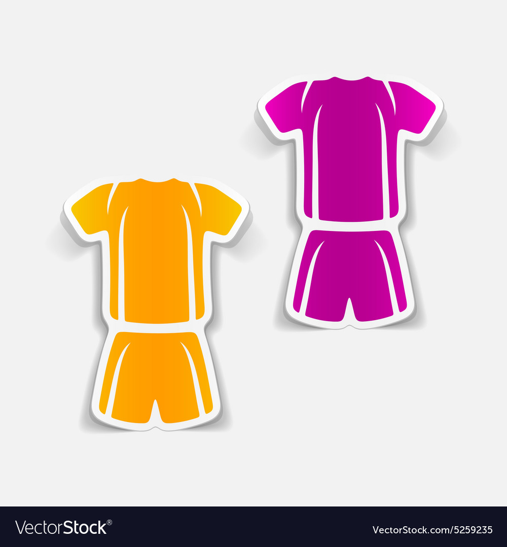 Realistic design element football clothing