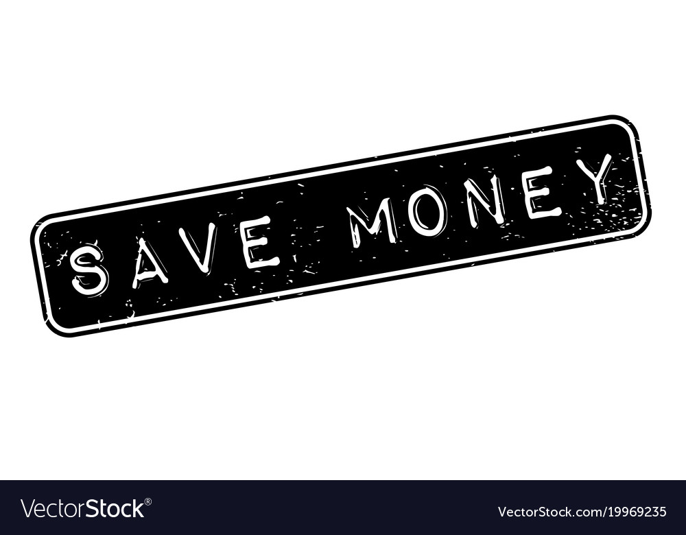 Save money rubber stamp