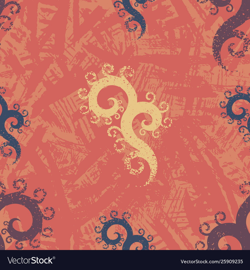 Seamless pattern with textured curles Vector Image Seamless pattern with textured curles