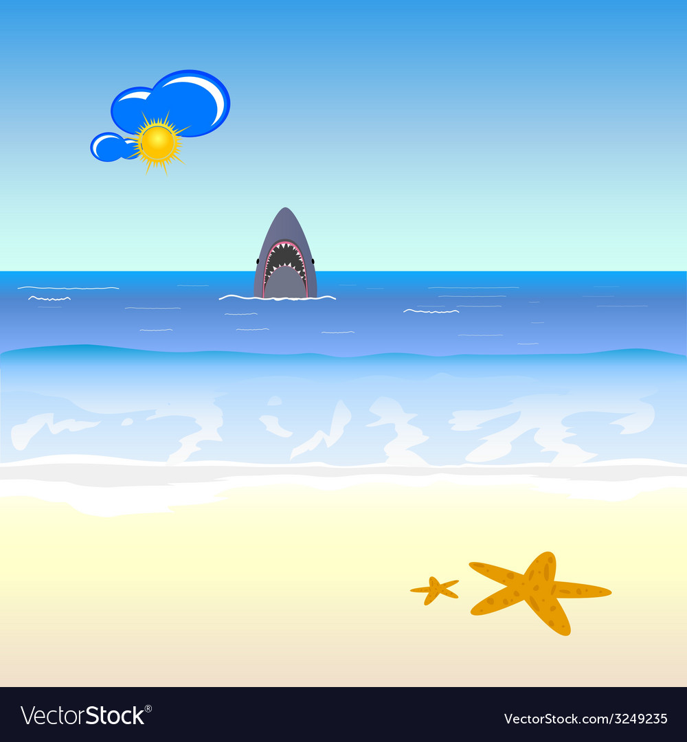 Shark and beach