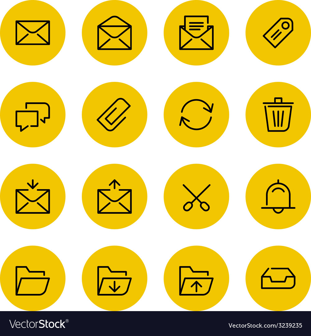 Thin line icons set for web and mobile
