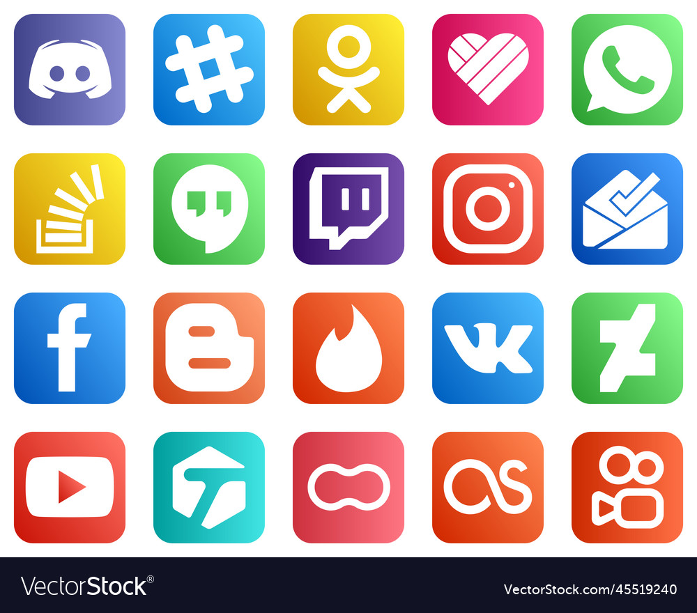 20 versatile social media icons such as inbox