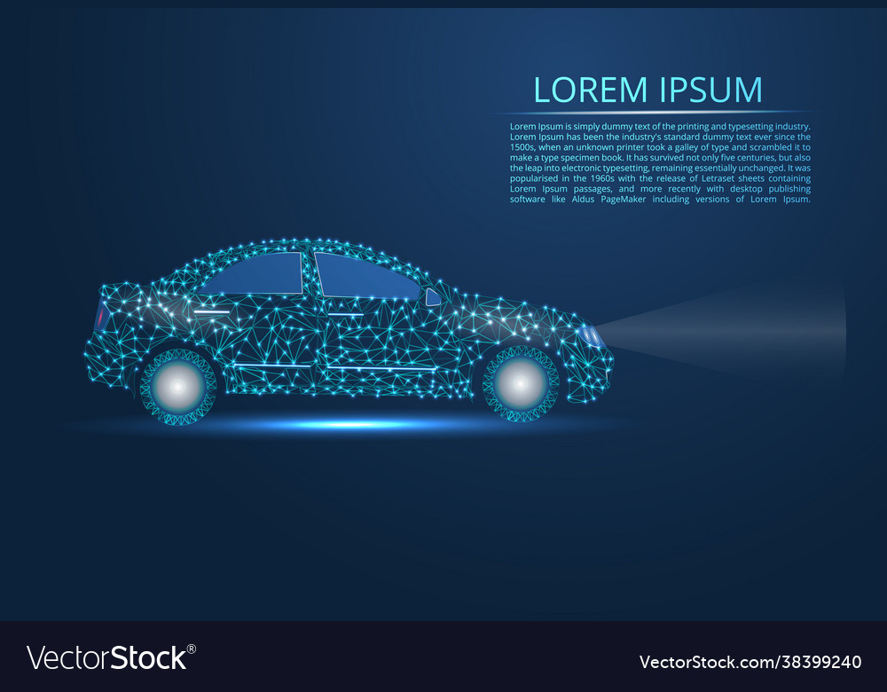 Abstract image a car in form points