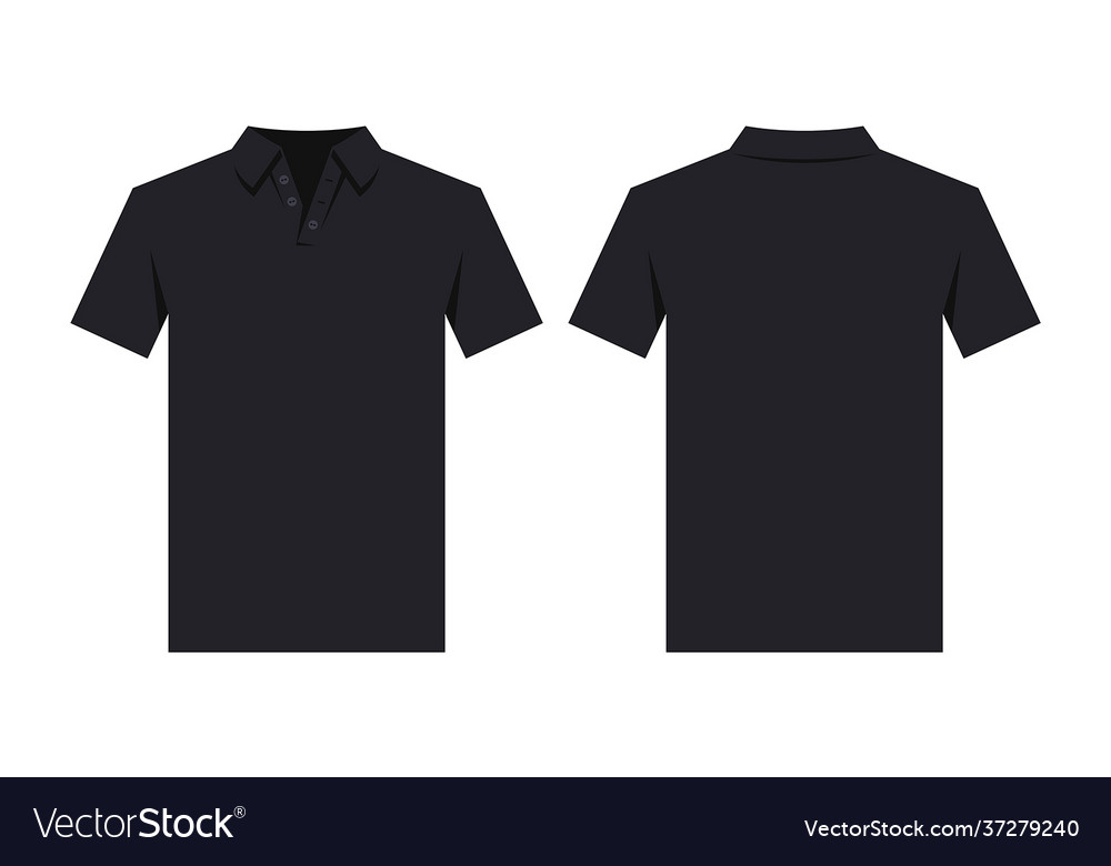 black polo shirt design template