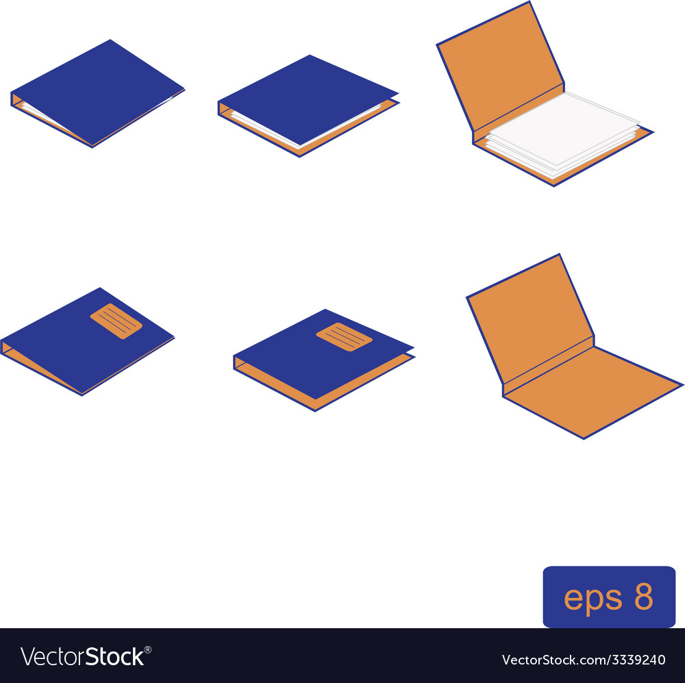 Block notes set Royalty Free Vector Image VectorStock