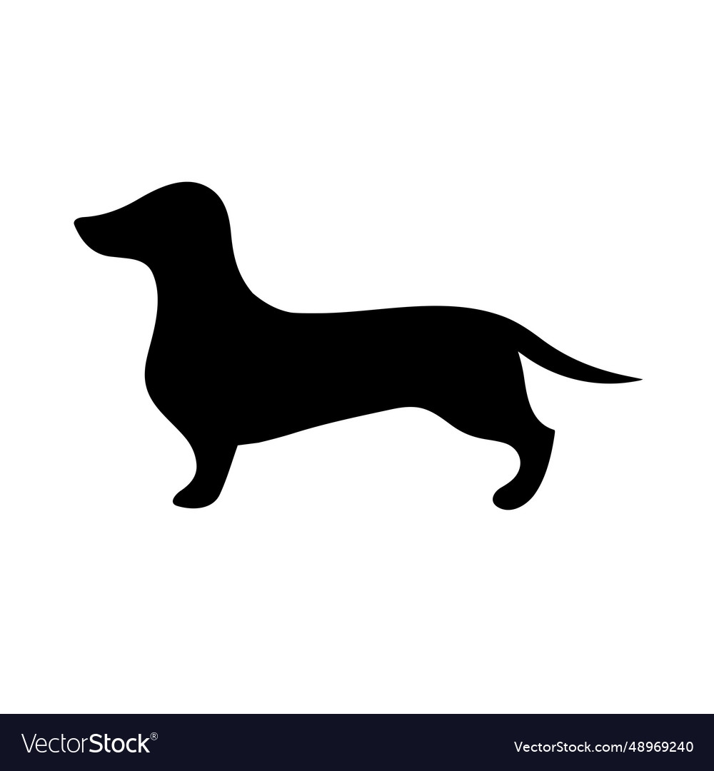 Dachshund silhouettes image Royalty Free Vector Image