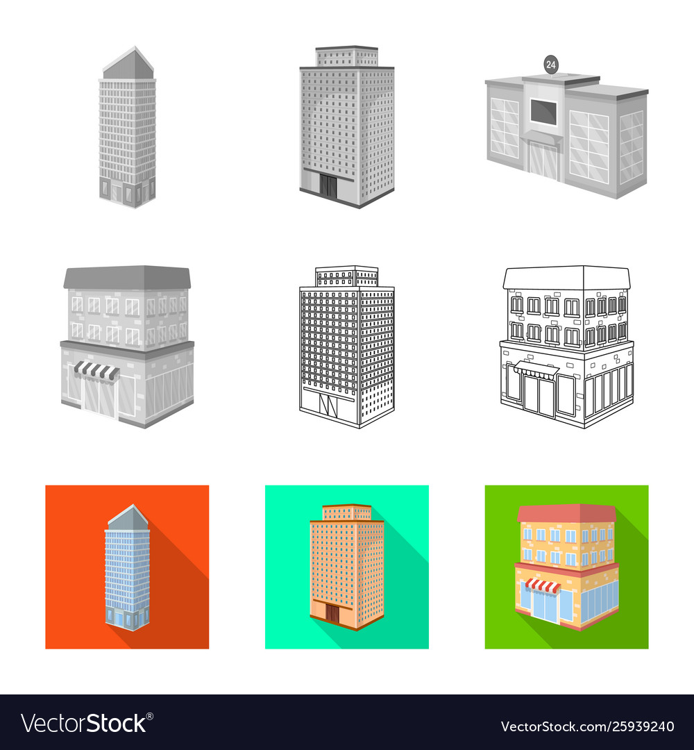 Design construction and building symbol vector image Design construction and building symbol