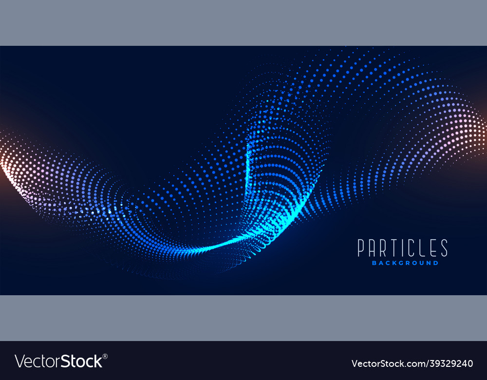 Flowing digital particle abstract wave background