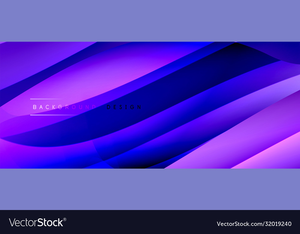 Fluid gradient waves with shadow lines and glowing