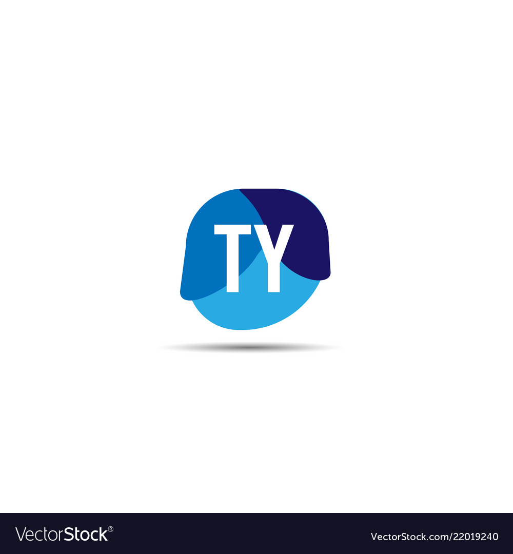 Initial letter ty logo template design