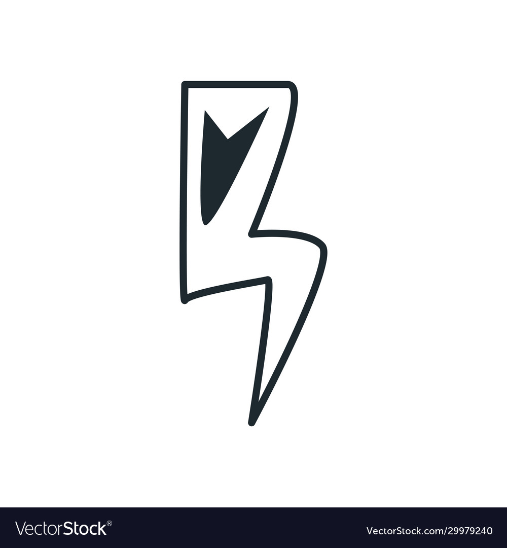 Isolated thunder line style icon design