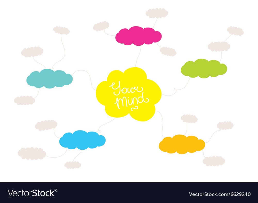 Mindmap hand drawn scheme infographic design Vector Image