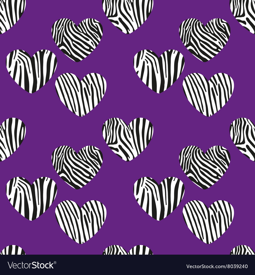 Seamless pattern with heart shapes