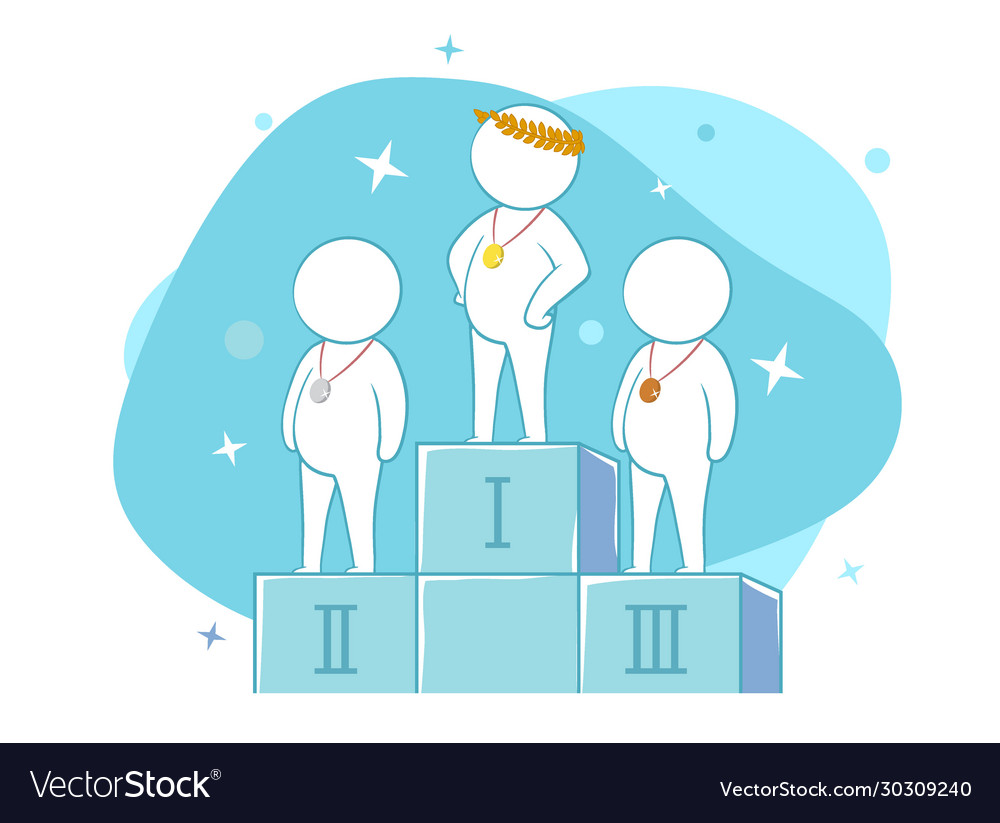 Winner award ceremony Royalty Free Vector Image