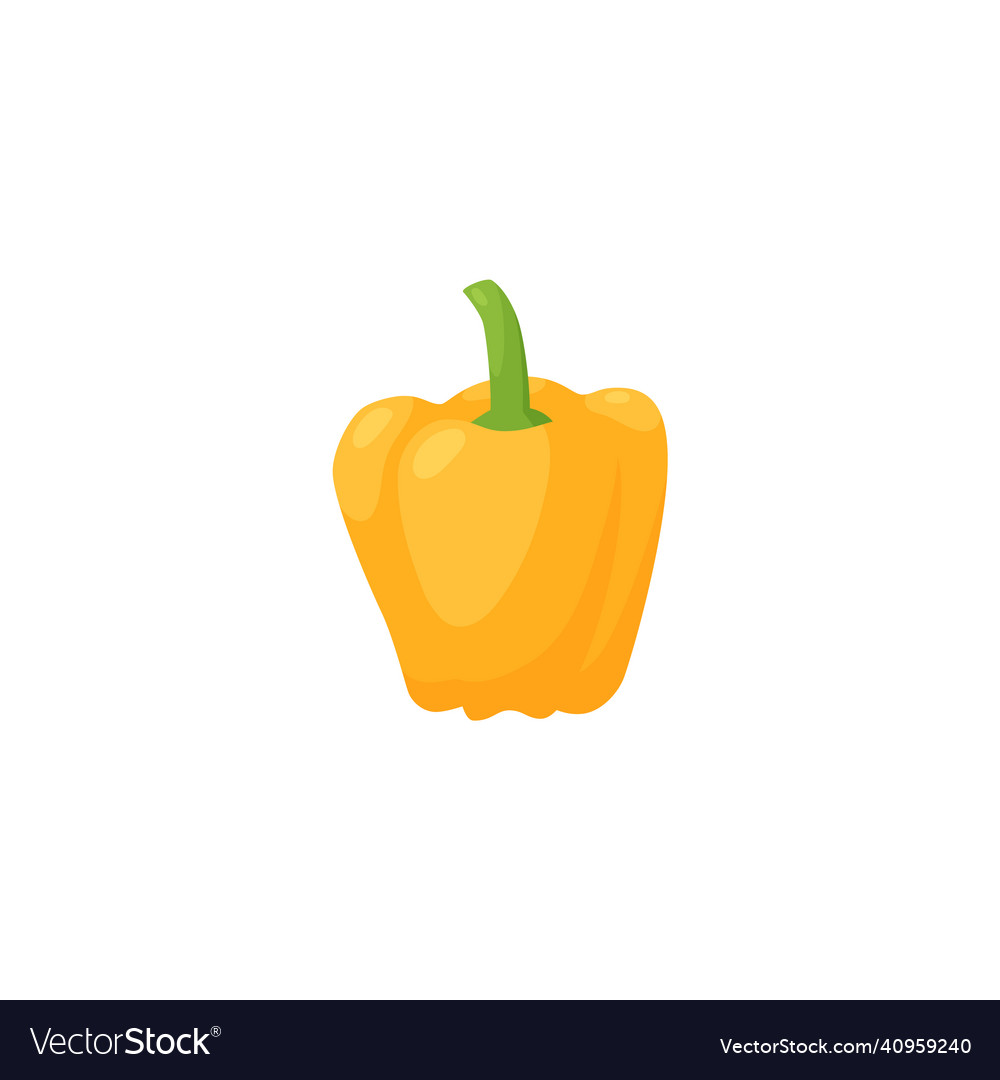 Yellow bell pepper cartoon Royalty Free Vector Image