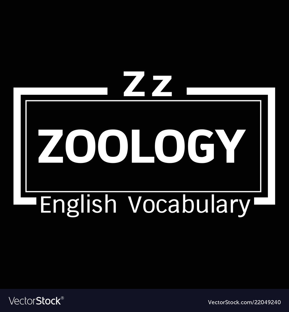 Zoology english word vocabulary design