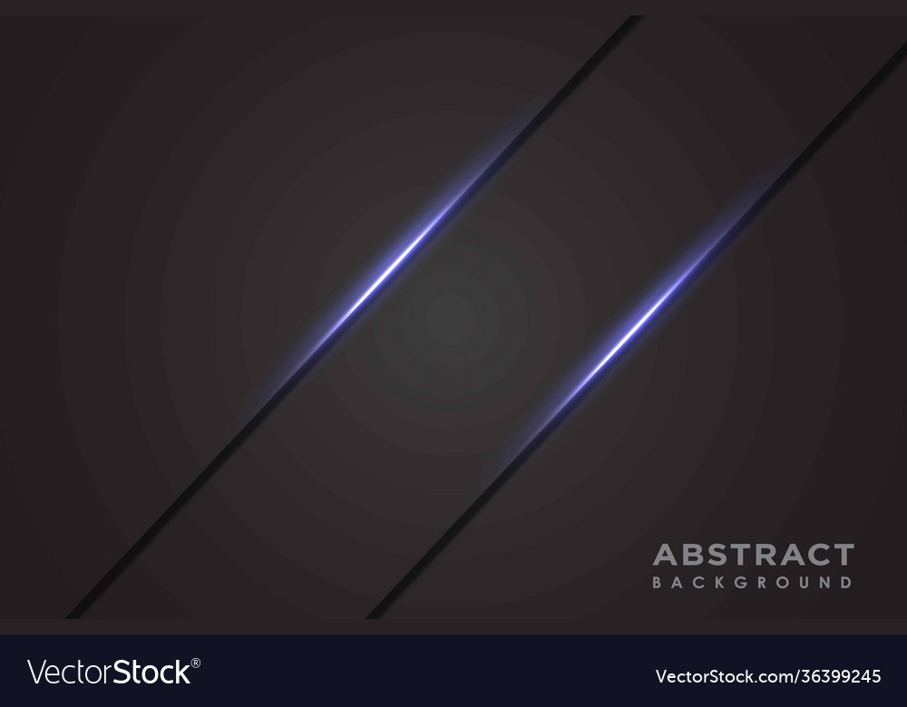 Abstract blue lights slash on dark grey metallic