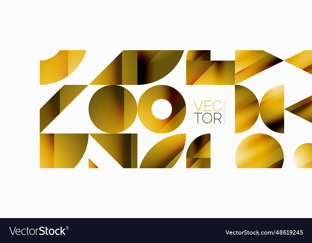 Assorted geometric shapes unite in a minimalistic Vector Image Assorted geometric shapes unite in a minimalistic