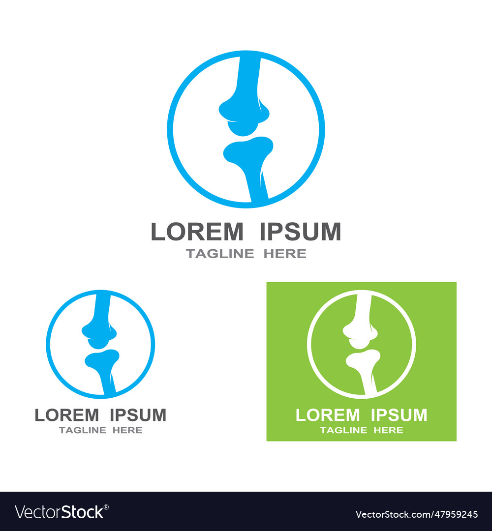 Bone logo icon design template Royalty Free Vector Image