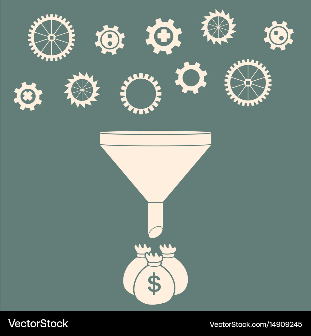 Business conversion flat style concept Royalty Free Vector