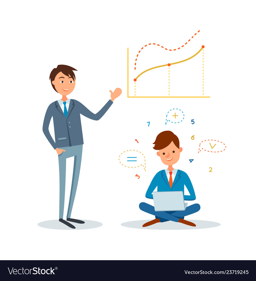 Business Professionals Analyzing Data
