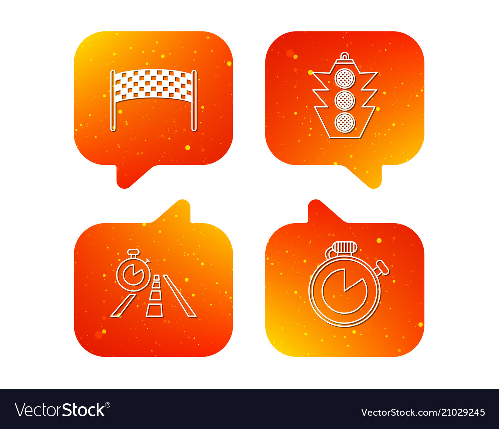 Checkpoint traffic lights and timer icons